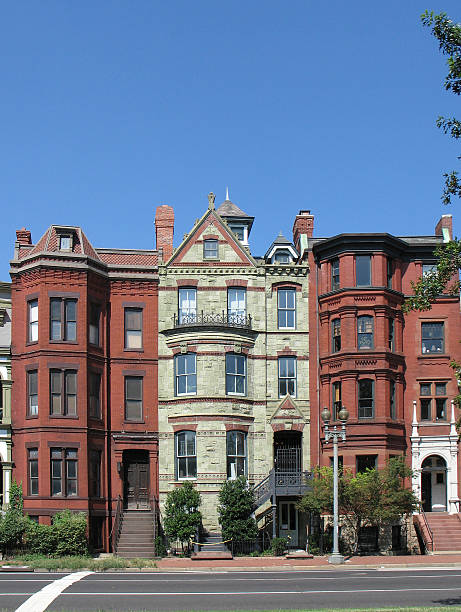 DC vittoriano Rowhouses- alto - foto stock