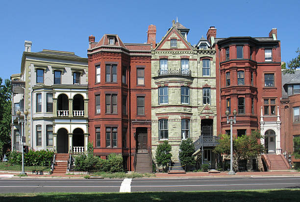 DC Rowhouses vittoriano-wide - foto stock