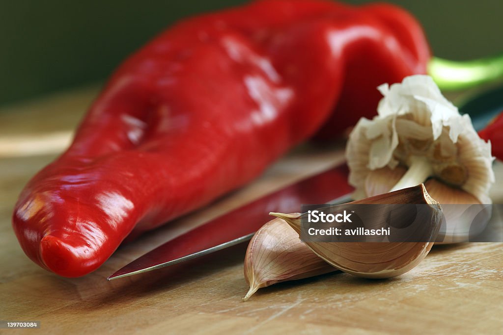 Chili y ajo - Foto de stock de Afilado libre de derechos