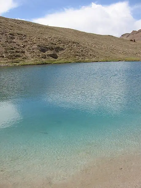 The Chandratal lake (Moon lake) in India