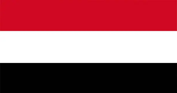 Vector illustration of Yemen Flag