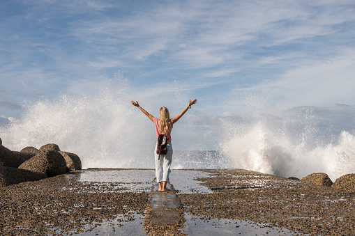 She enjoys Sardinia in autumn, being alone in solitude watching nature. Waves slashing on the coast