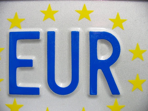 part of a belgian european number plate...