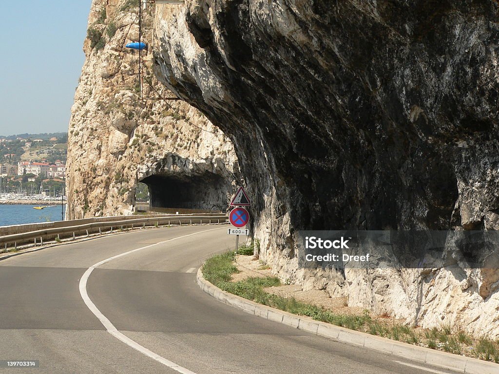 Way through rock Way through rock of French riviera Aspirations Stock Photo