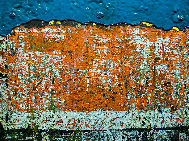 peeling girder stock photo