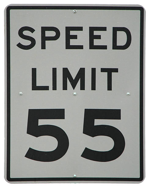 Speed Limit 55 stock photo