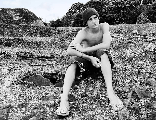 istock Teenage boy on the steps 139703788