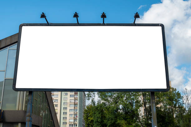 istock Blank white billboard for advertisement in the city 1397038830