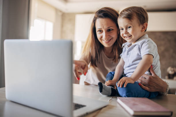 istock Mother working from home with kid 1397041711