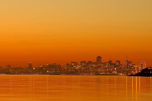 San Francisco Skyline at sunset stock photo