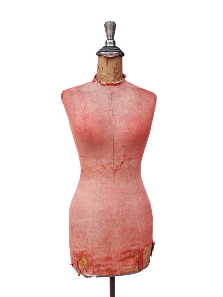 istock Vintage Tailor's Doll Model on white background 1397043328