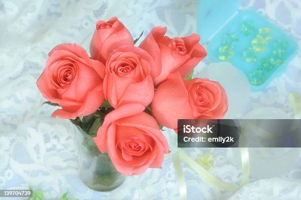 Pink Roses Stock Photo - Download Image Now - 6-7 Years, Art, Art And Craft