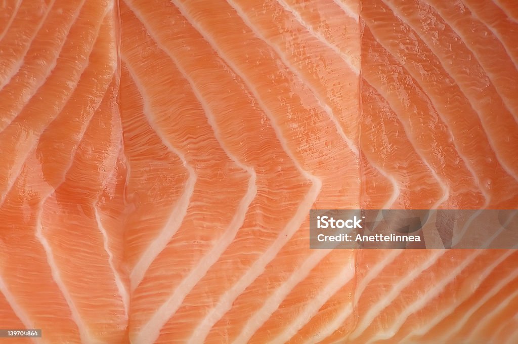 Fette di filetto di salmone - Foto stock royalty-free di Acqua