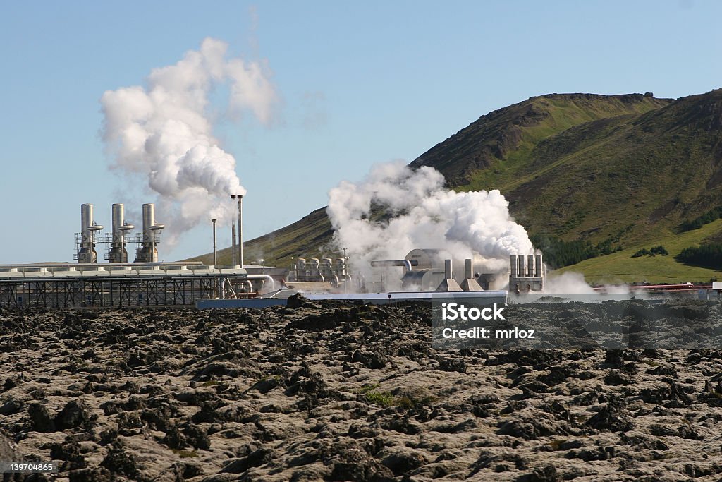 Centrale électrique géothermique - Photo de Islande libre de droits