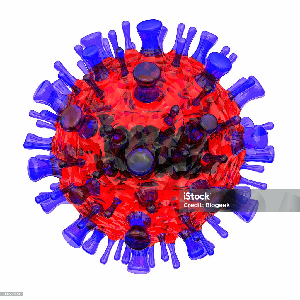 Sferyczny Wirus grypy - Zbiór zdjęć royalty-free (Bez ludzi)