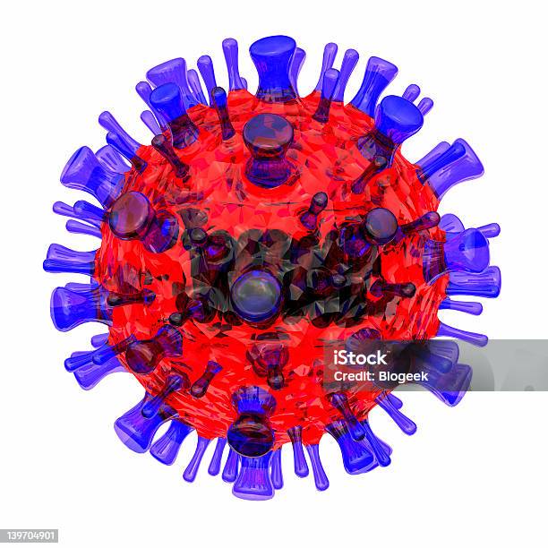 Sferyczny Wirus Grypy - zdjęcia stockowe i więcej obrazów Bez ludzi - Bez ludzi, Białko, Biologia - Nauka