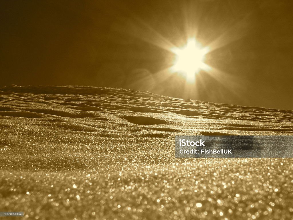 Sépia sol brilho Neve - Royalty-free Alpes Europeus Foto de stock