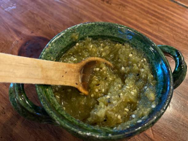 istock Spicy hot green salsa 1397052798