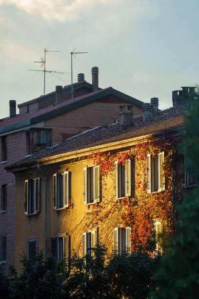 Milan, Italy - November 4, 2021: Milan, Lombardy, Italy: old buildings at Porta Nuova