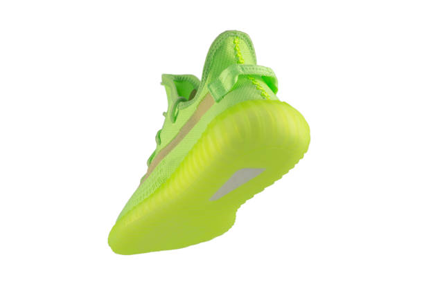 istock Green rag sneaker with a polyurethane sole on a white background. 1397054049