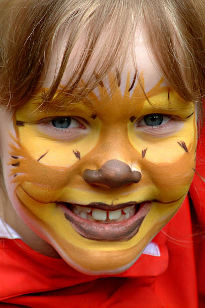 Cute girl with painted face
