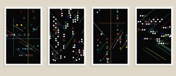 Vector illustration of Vector line circuitry and connection system technology template background collection