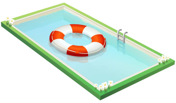 istock Lifebuoy in the swimming pool (cut out) 1397058861