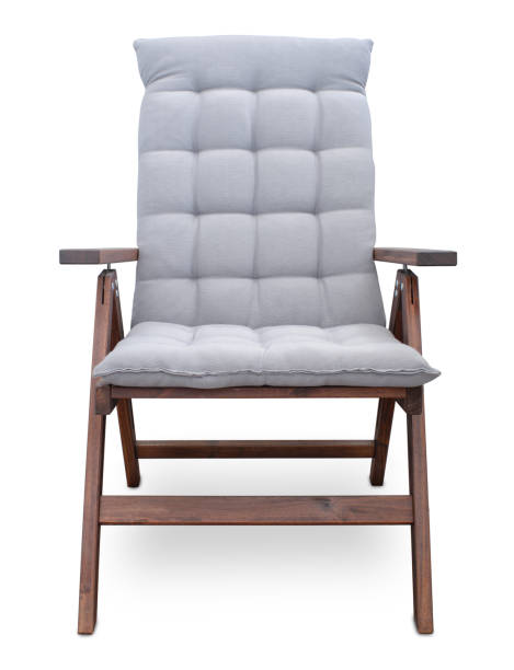 istock Front view of wooden folding armchair 1397060091