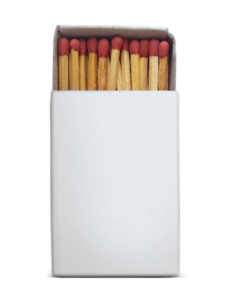 istock Bright red wooden matches as isolated on a white background 1397060100