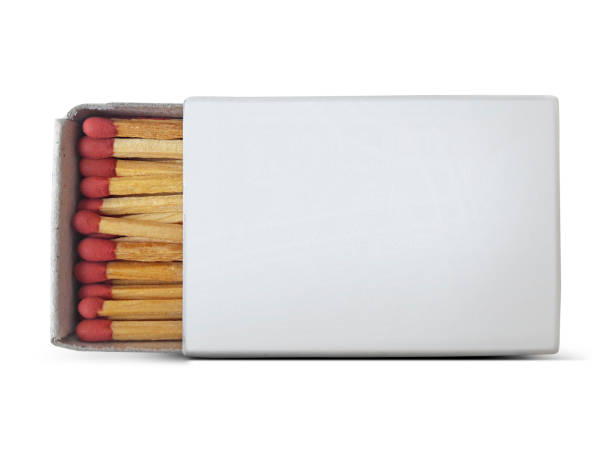 istock Bright red wooden matches as isolated on a white background 1397060101
