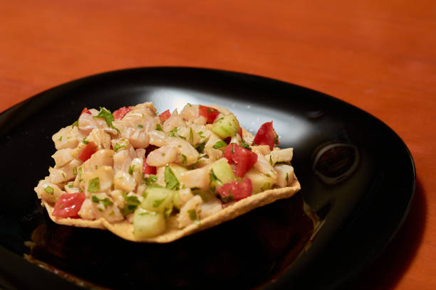 istock Ceviche Tostada, a Latin American dish. 1397060193