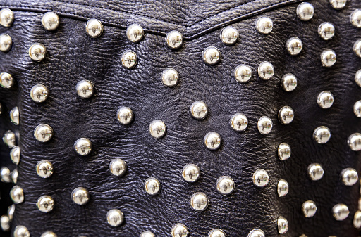 Studded and leather jacket, rock and fashion, accessories