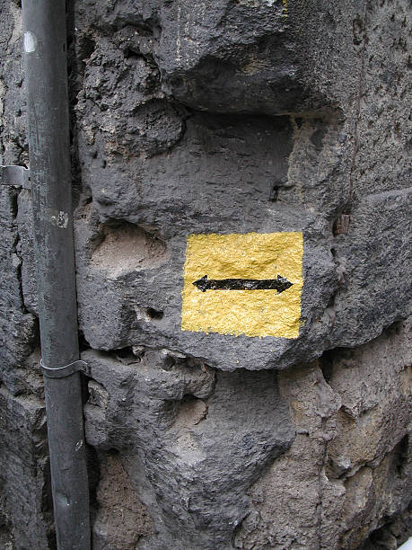 istock Two way sign painted on rocks 139706223