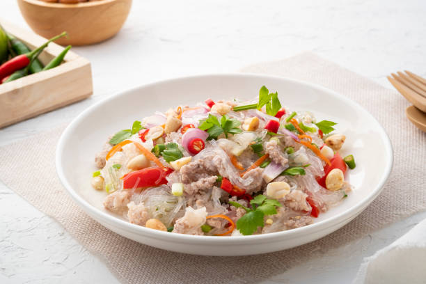 istock Spicy Glass Noodle Salad with Minced Pork (Yum woon sen) 1397062330