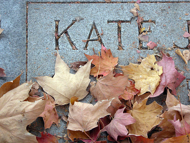 istock Grave Marker and Leaves 139706276