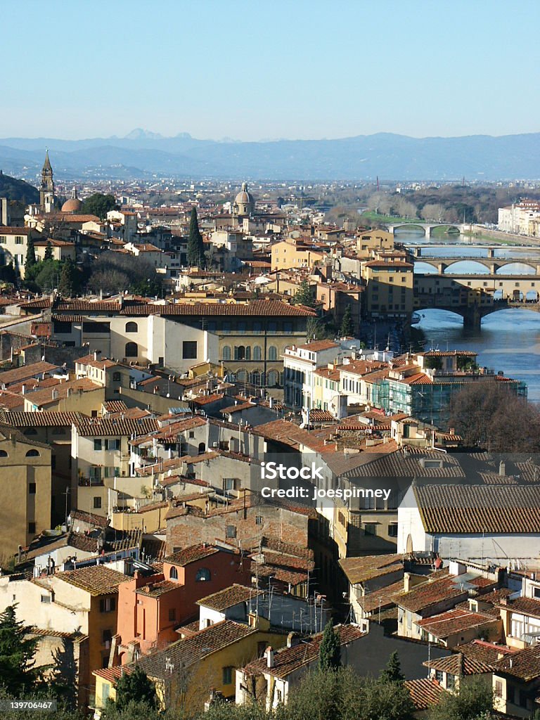 Wohngebiet von Florenz - Lizenzfrei Brücke Stock-Foto