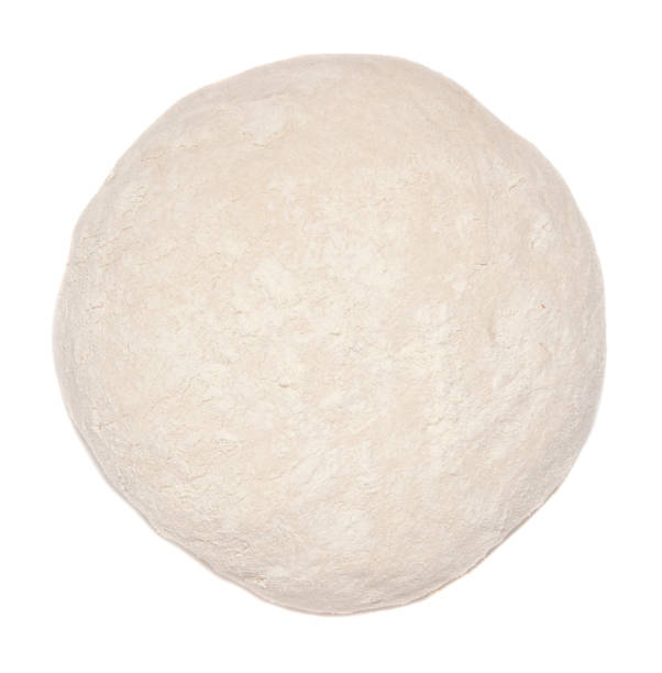 istock Fresh yeast dough isolated on white background. Top view. 1397066098