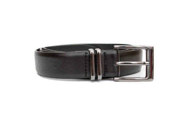istock A black belt with a metal buckle 1397067213
