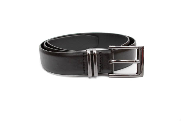 A black belt with a metal buckle