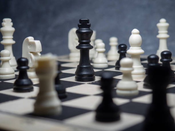 istock Chess. Chess pieces on the board. Board games. Counterstrategy. Strategic thinking. 1397067492