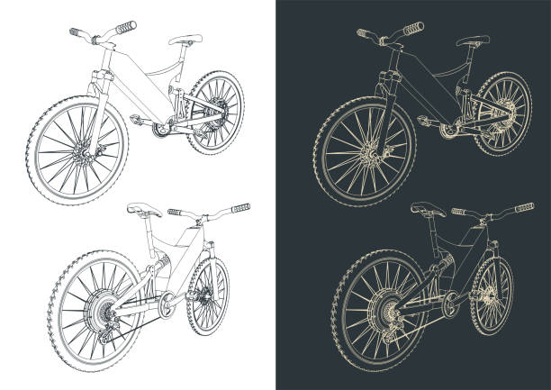illustrazioni stock, clip art, cartoni animati e icone di tendenza di illustrazioni di bici elettriche - bicycle pedal