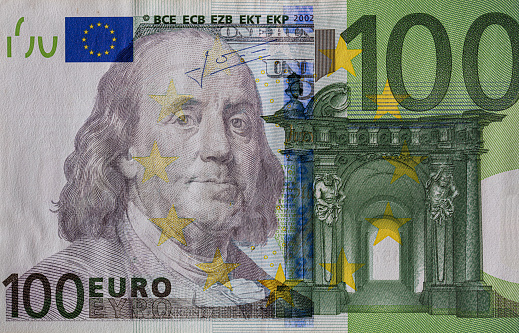 Euro bank note currency finance background