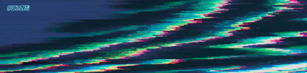 istock Glitch art digital vector illustration. Graphic vector art. Glitch digital color pixel noise. Abstract grunge texture 1397072581