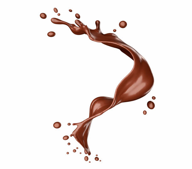 チョコレート「スプラッシュ」 - chocolate topping ストックフォトと画像