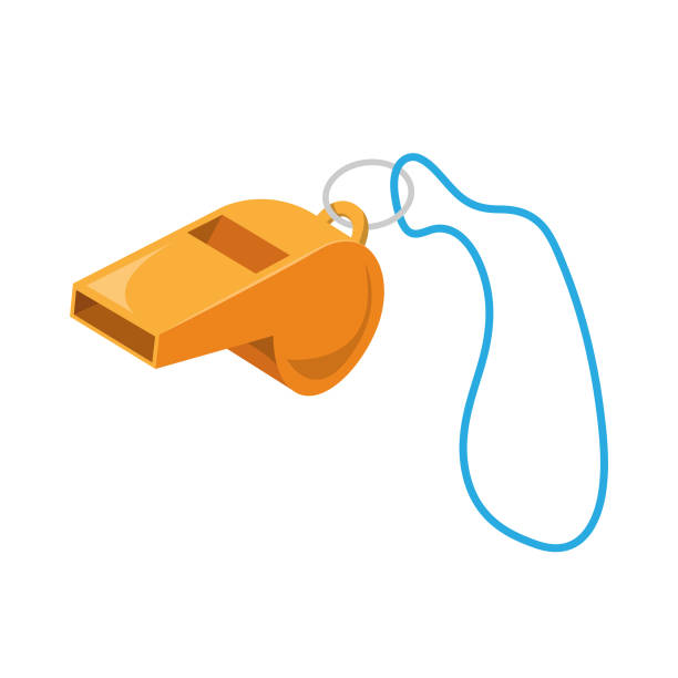 Plastic Whistle Icon. Scalable to any size. Vector illustration EPS 10 file. judge sports official stock illustrations