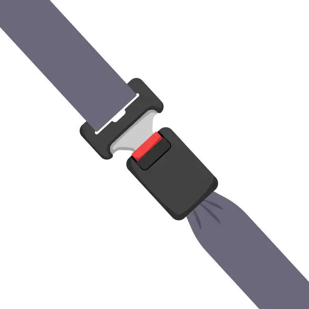 Vector illustration of Seat Belt Icon.