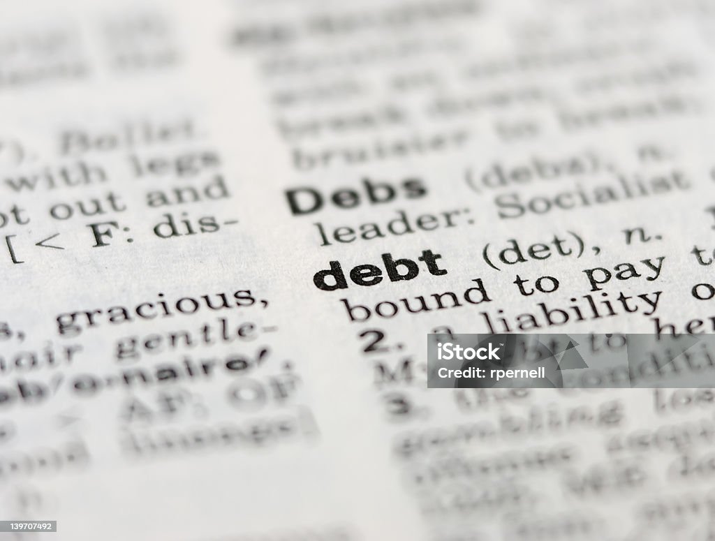 Debito - Foto stock royalty-free di Bancarotta