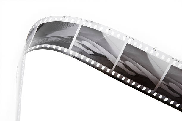 Black and white film strip stock photo