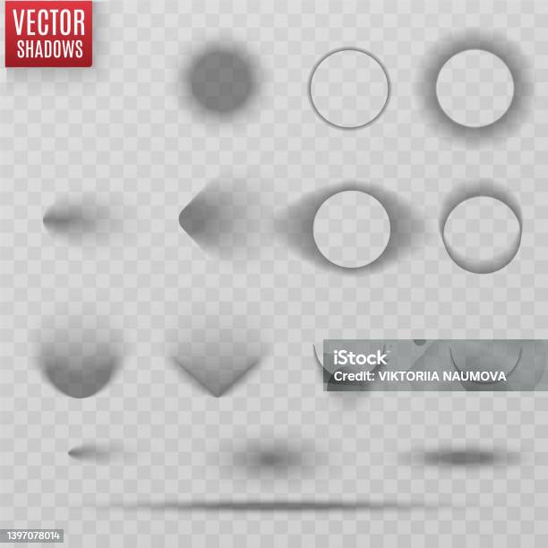 One Shadow Vector Vector Shadows Isolated Transparent Shadow Realistic Illustration Page ...