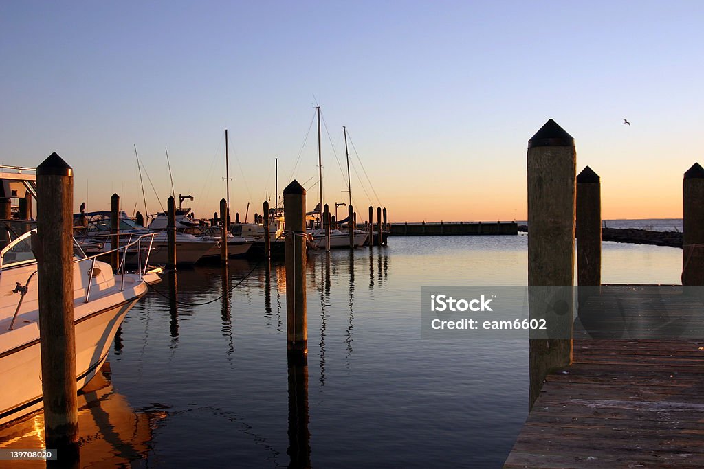 Marina all'alba - Foto stock royalty-free di Chesapeake Bay